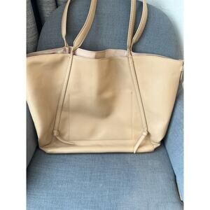 ZARA TOTE BAG Tan With Pocket Fashionable
